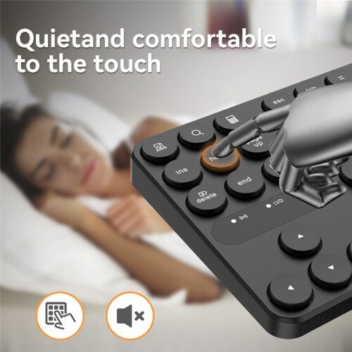 Rechargeable Double  Number Pad Wireless Numeric Keypad 35-Keys External Numpad Keyboard Data Entry 2