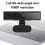 Identification Login Web Camera with Single Microphone for Windows Hello USB Computer Webcam Black 6
