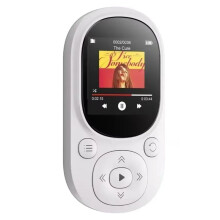 64GB Clip MP3-Speler met  5.3, Verliesvrij Geluid, FM-Radio, Spraakrecorder, Ondersteunt Tot 128GB TF-Kaart, Wit