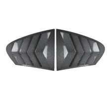 Car Rear Window Shutter Cover Trim Window Louver Side Vent Trim for 5 Series F10 525i 530i 2011-2017 Carbon Fiber