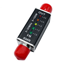 Medidor de ROE y Medidor de Potencia, Rango de Frecuencia de 3-30MHz, 100W para Varios Equipos de Radio de Onda Corta
