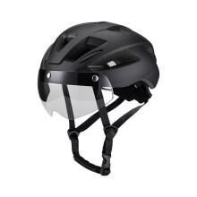 Adult Bike Helmet, Light Microshell, Men Women, Fit Adjustment Suggested with Windscreen Fit 57-62cm for Cycling Black