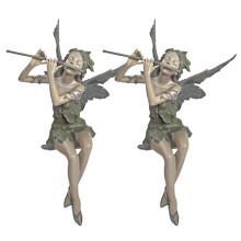 Flute Fairy Garden Courtyard Home Decoration Sculpture Resin Crafts