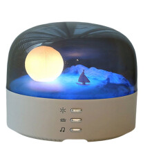 Nattljus -Högtalare Sänglampa Moon Atmosphere Lamp 2 i 1 -Musiklampa Uppladdningsbara LED-Lampor-B