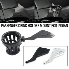 Motorcycle Passenger Drink Cup Holder Mount for Indian Pursuit Roadmaster Dark Horse Pursuit Roadmaster Limited Silver