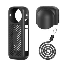 Siliconen Beschermset voor X4 Body Siliconen Hoesje X4 Lenskit Sportcamera Beschermende Accessoires Zwart