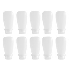 Transparent 90ml Travel Silicone Refill Bottle, Shower Gel, Shampoo Refill Bottle, Squeeze Refill Empty Bottle