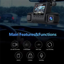 Auto DVR-Camera 3 Cameralens Auto DVR Dubbele Lenscamera 1080P HD Dashcamera Videorecorder 24H Parkeerbewaking Dashcam