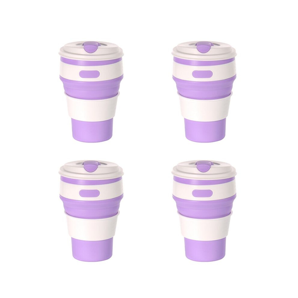 Light  Silicone Foldable Travel Cup-Camping Cup, Foldable Water Cup, Adult Drinking Cup with Lid,