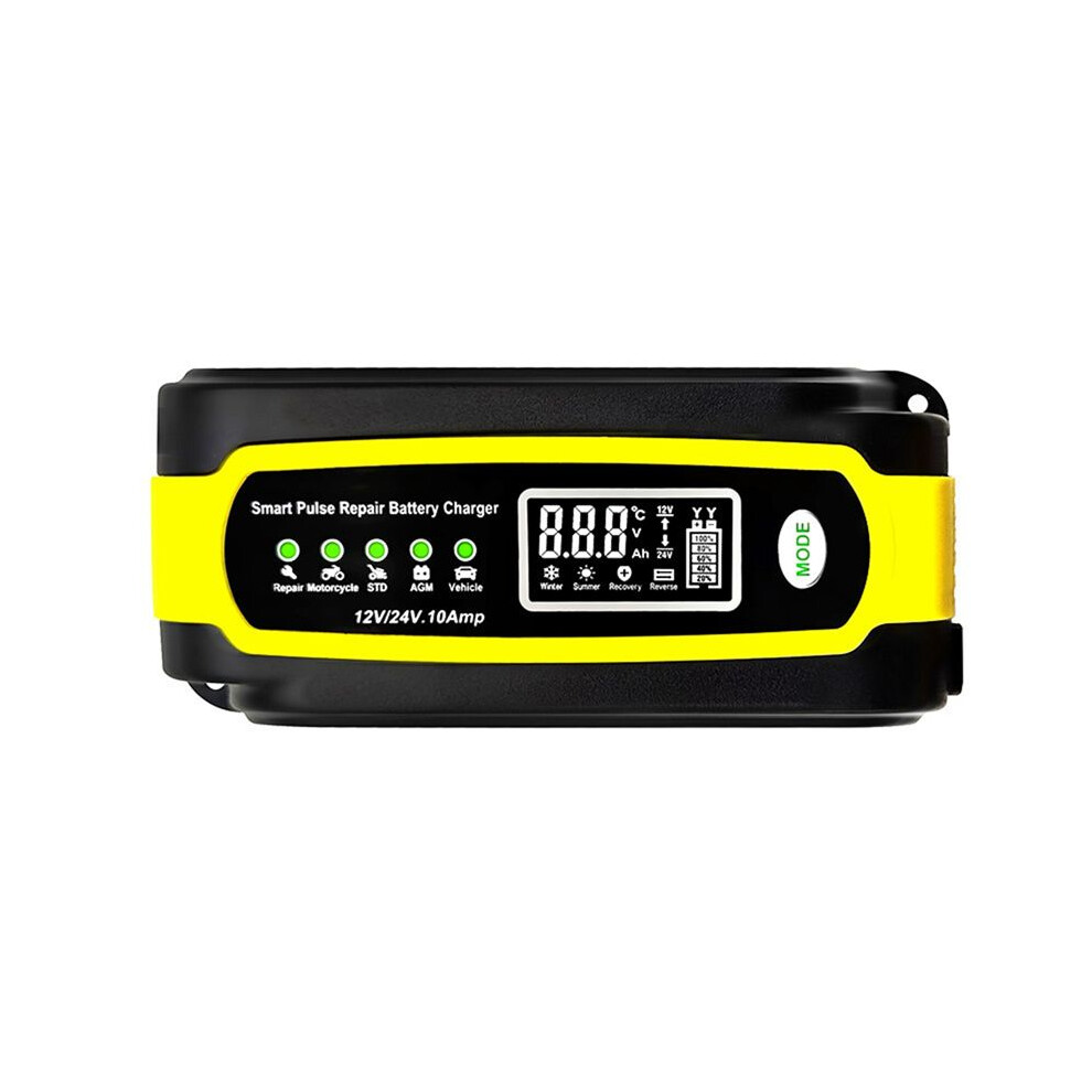 12V/10A 24V/5A Car Battery Charger Automatic Pulse Repair Battery Charger Maintainer For Car Motorcycle Eu Plug 6032033480263