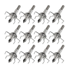 Bogenschießen-Jagdspitzen 12er-Pack Kleinwild Judo und Hammer Gemischtes Set 100 Grain Feldbogenschießen Übungs-Spiralspitze für Wild