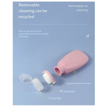 Transparent 90ml Travel Silicone Refill Bottle, Shower Gel, Shampoo Refill Bottle, Squeeze Refill Empty Bottle