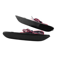 Luz Reflectora de Parachoques Trasero de Coche 26560-JJ90A para Q50 para Pathfinder Rogue 14-16 Lámpara de Advertencia Trasera Negra