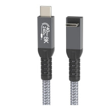 USB 4-Kabel 90 Stereoscopisch Elleboog 40Gbps USB4 Type C Datakabel Snel Opladen PD 240W, 8K Video-Overdracht 1,5M