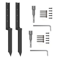 Heavy Duty Thick Fence Post Repair Kits Steel Fence Post-2 sets