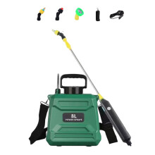 Rechargeable 8L Garden Sprayer Expandable Sprayer Rod 4-Green