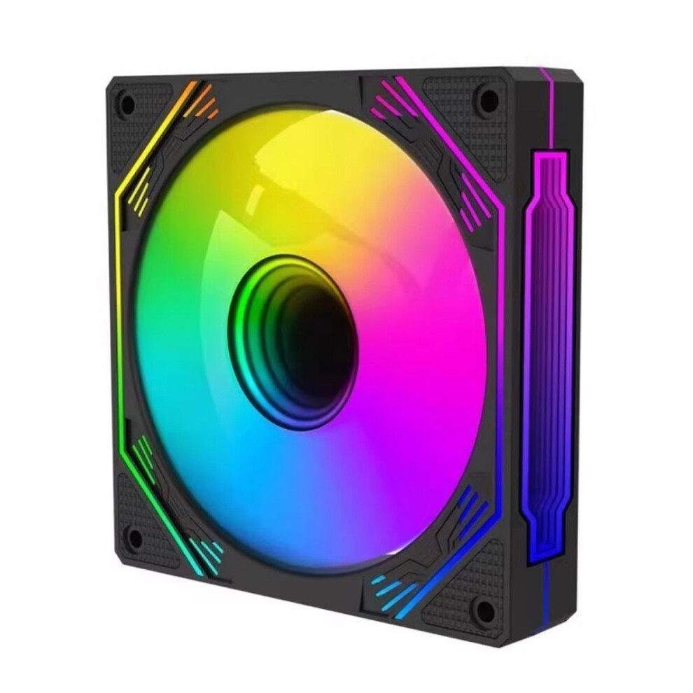 120Mm Argb Pc Fan With Infinity Mirror, Pwm Speed Control, Airflow For Gaming Rigs And Cpus 9189345483578