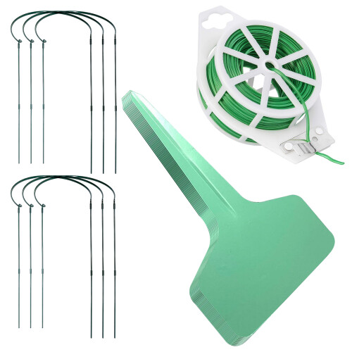 6Pack Rusts Resistant Plant Holder with 10 Label Stakes Garden