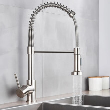 Matte Black Kitchen Sink Faucet 360 Degree Rotation Spring Hot And Cold Water Mixer Tap Deck Mounted Kitchen Crane