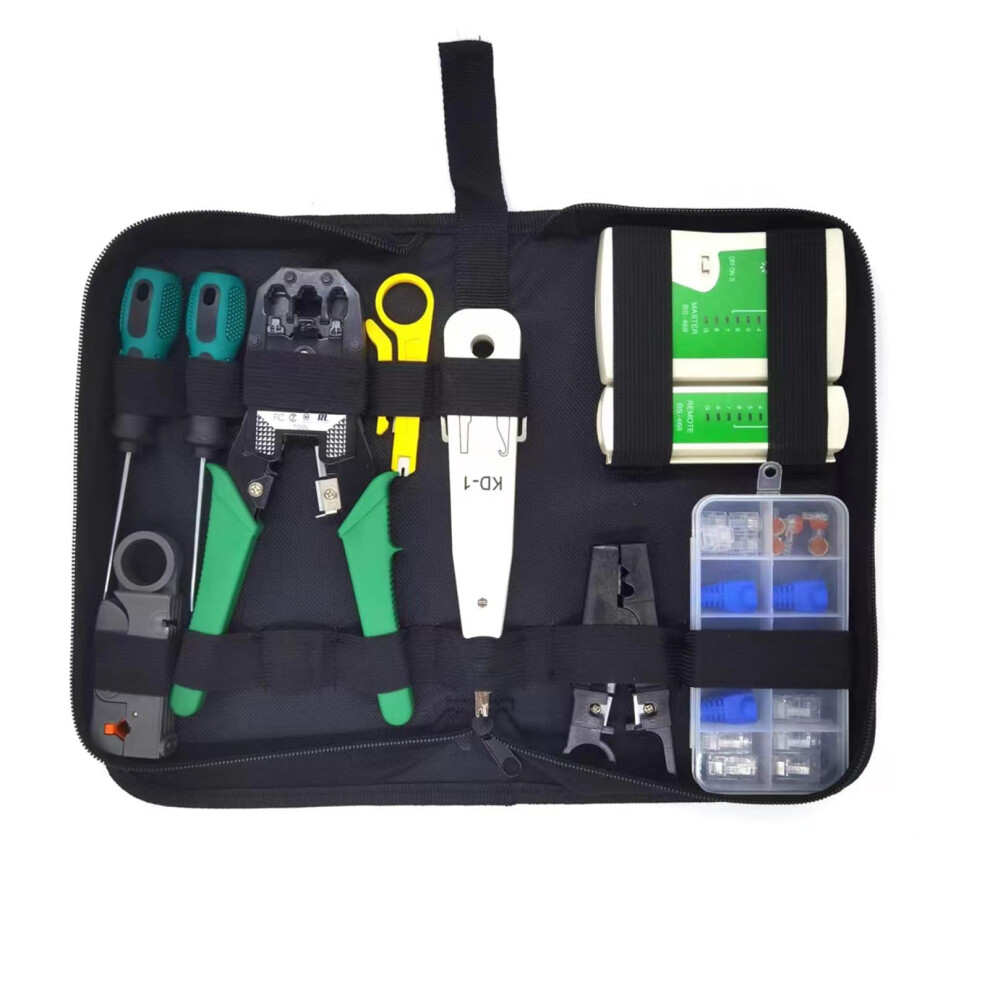 Rj45 Tool Kit Rj45 Connectors Cat5 Cat5e Cat6 Ethernet Crimper Wire Stripper Plier Rj11 Rj12 8P8c 9199774893206