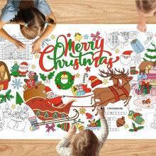 Christmas Giant Coloring Poster Extra Large TearResistant Sheet for Kids Party and Festive Fun