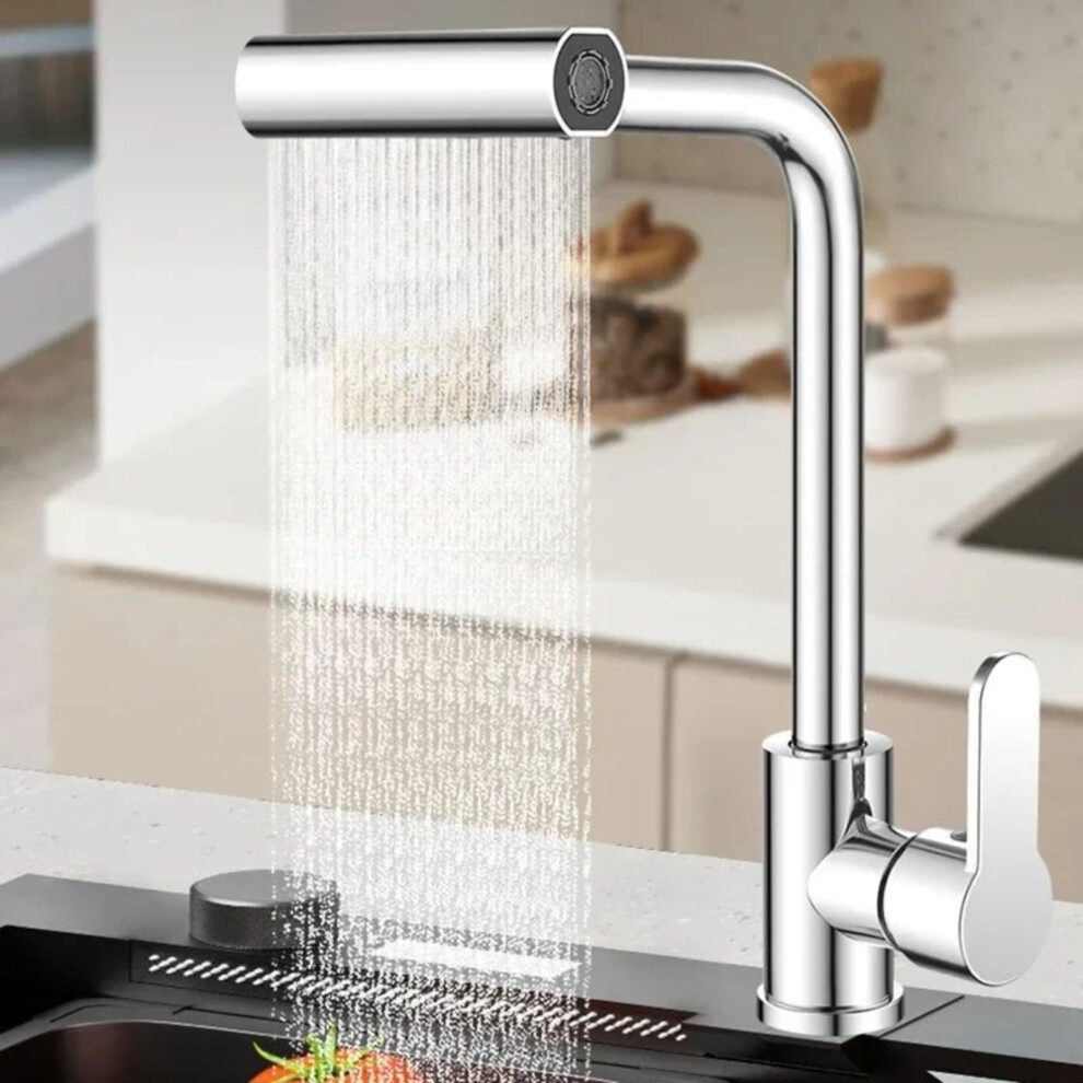 Waterfall Kitchen Faucet Stainless Steel 360 Degree Rotating Waterfall Flow Spray Head Hot And Cold Sink Mixer 9189345484100