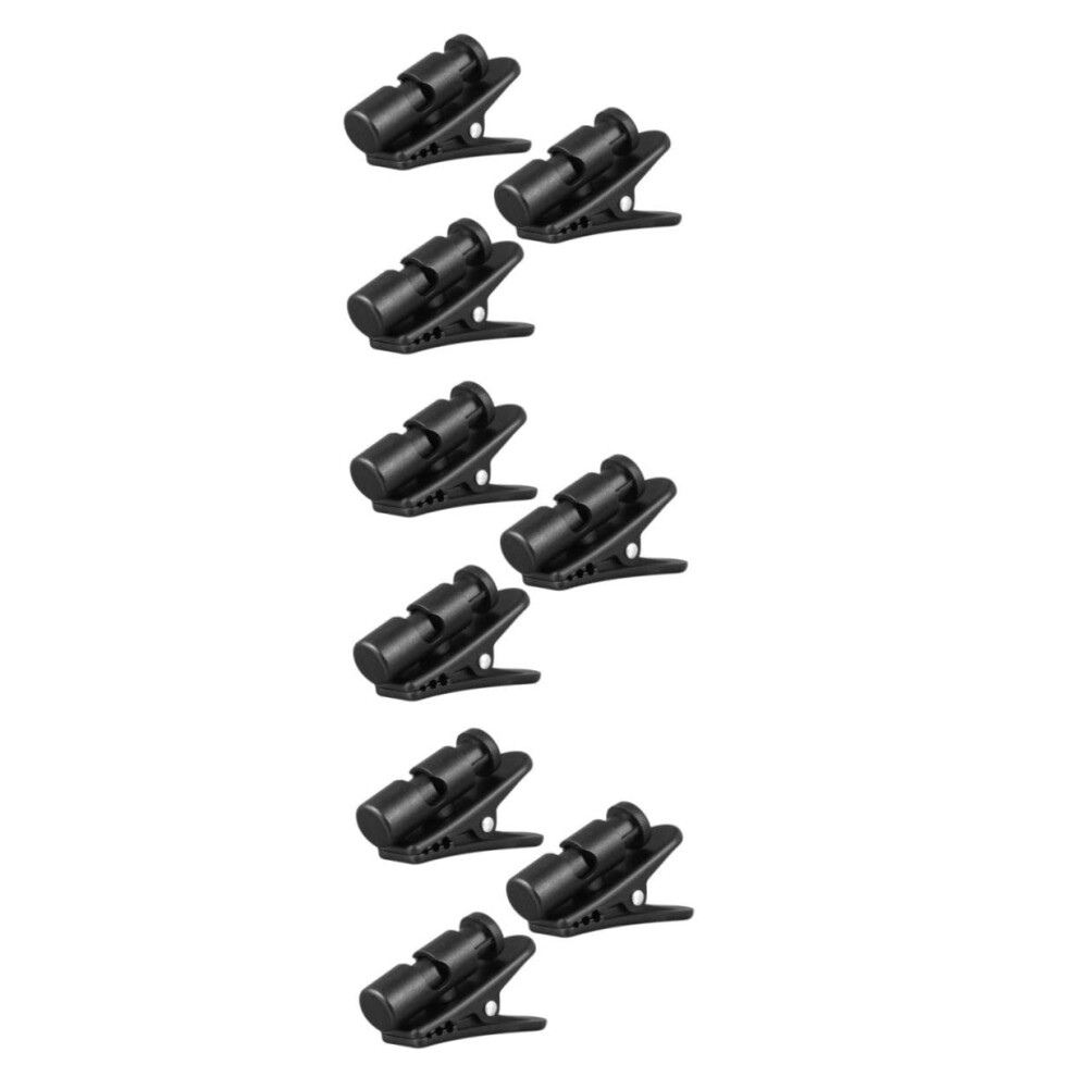 Earphone Cable Clip Set With 360 Rotation Headphone Wire Holder For Shirt Collar Black 9189345484124