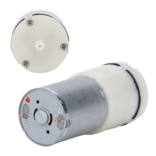 White 370 DC12V Micro Air Pump, 1 Port, Fast Deflation 2