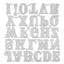 Stanzformen für Alphabete aus Karton, elegante, wiederverwendbare Stanzformen aus Kohlenstoffstahl für Papierbastelarbeiten und Prägeschablonen