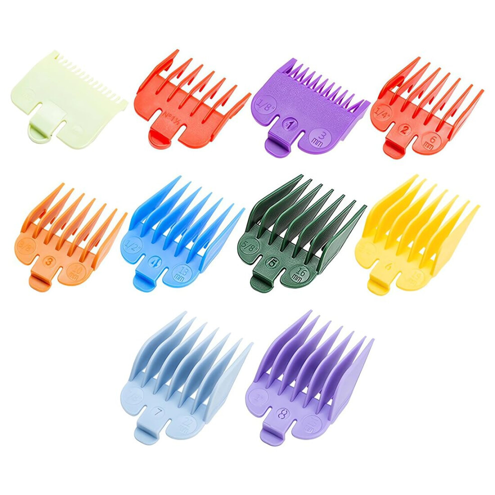 Extension Combs for Clippers, 10 Pieces Pack, Compatible with Wahl Hair Clipper and Magic Clip Trimmer Attachment Comb