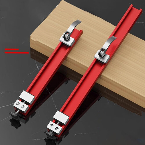 Cutting Machine Base Guide 360mm Aluminum Alloy Circular Saw Guide Rail 0300mm Adjustable Range Double Locking 2