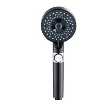 Shower Head Powerful Flow Pressure Rainfall Black For Bathroom Tap Shower Hose Water Purifier Filter Compatible