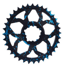 36T Aluminum Alloy Bike Chainring for Road Bikes Blue Black Camo