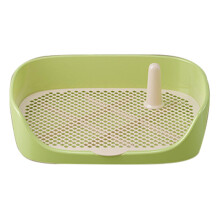 Dog Potty Training Tray with Heightened Splash Guard and Mesh Grass Design for Indoor Puppies