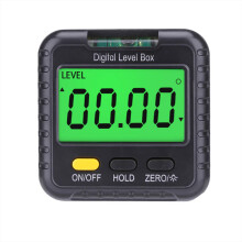 Digital Angle Finder LCD Angle Gauge Waterproof Protractor Inclinometer Bevel Box Model A Black For Test And