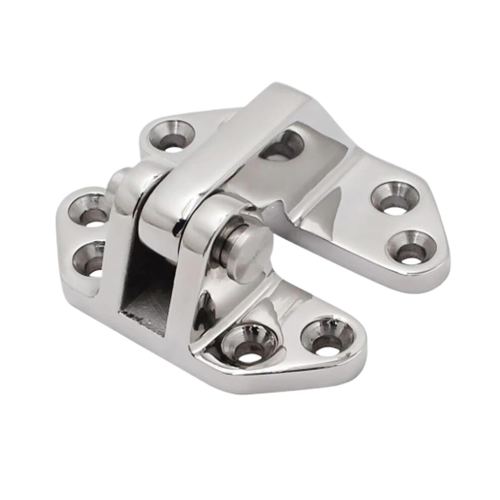 316 Stainless Steel Marine Deck Hinge Heavy Duty Polished Yacht Hardware Corrosion Resistant 66X71mm 9382693131812