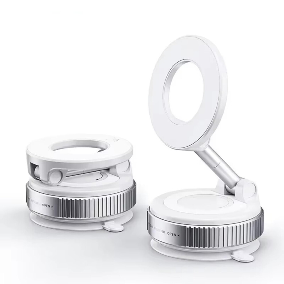 Magnetic Car Phone Mount With Strong N52 Magnets, 360 Rotation, Foldable Adjustable, White 9189345485794
