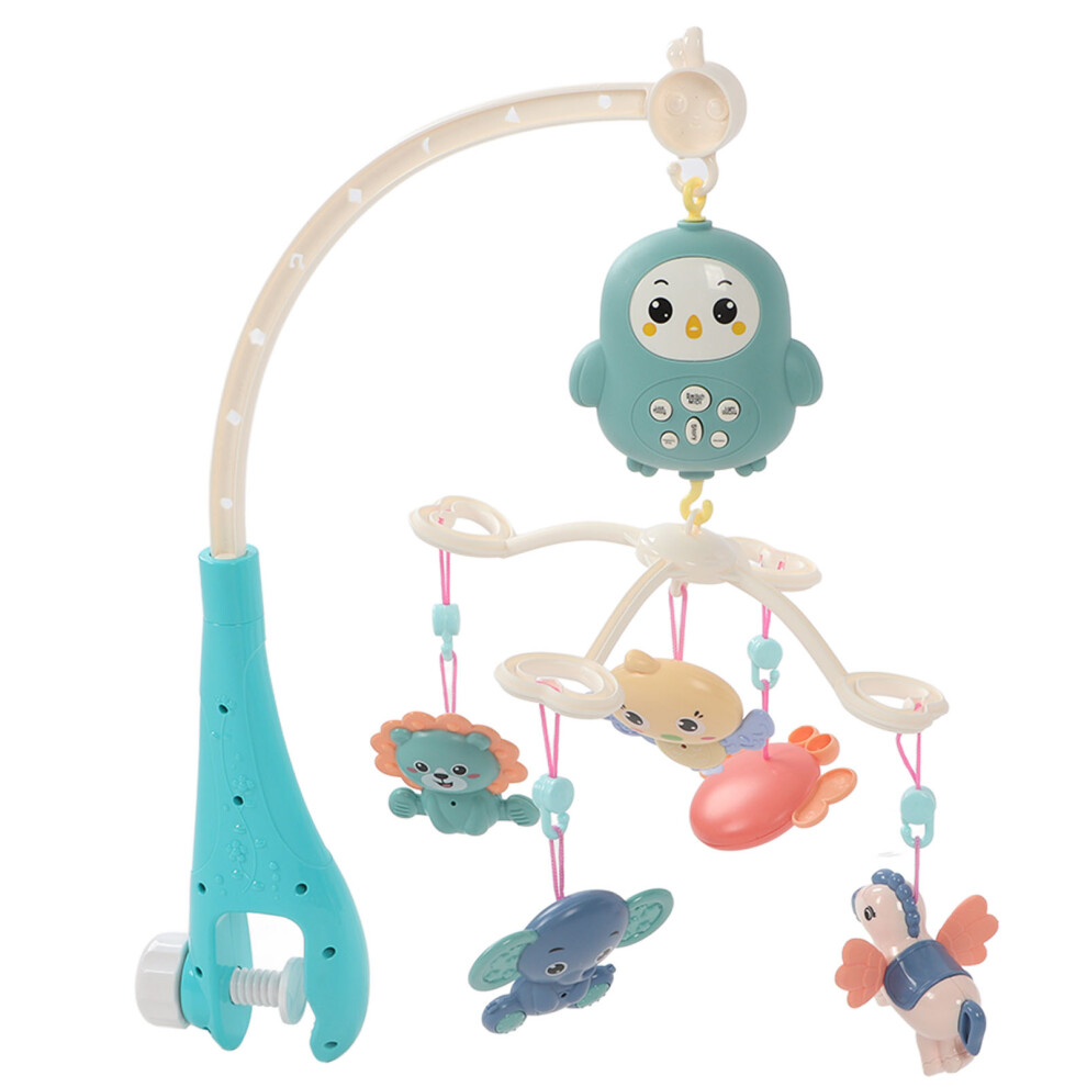 Baby Crib Mobile With Music Lights 360 Rotation Remote Control Blue