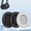 Oreillettes en cuir pour casque Technics EAH-A800,-Noir 3