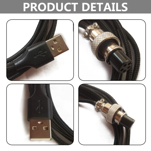 Câble USB de remplacement tressé, fil de connexion pour Panthera 2