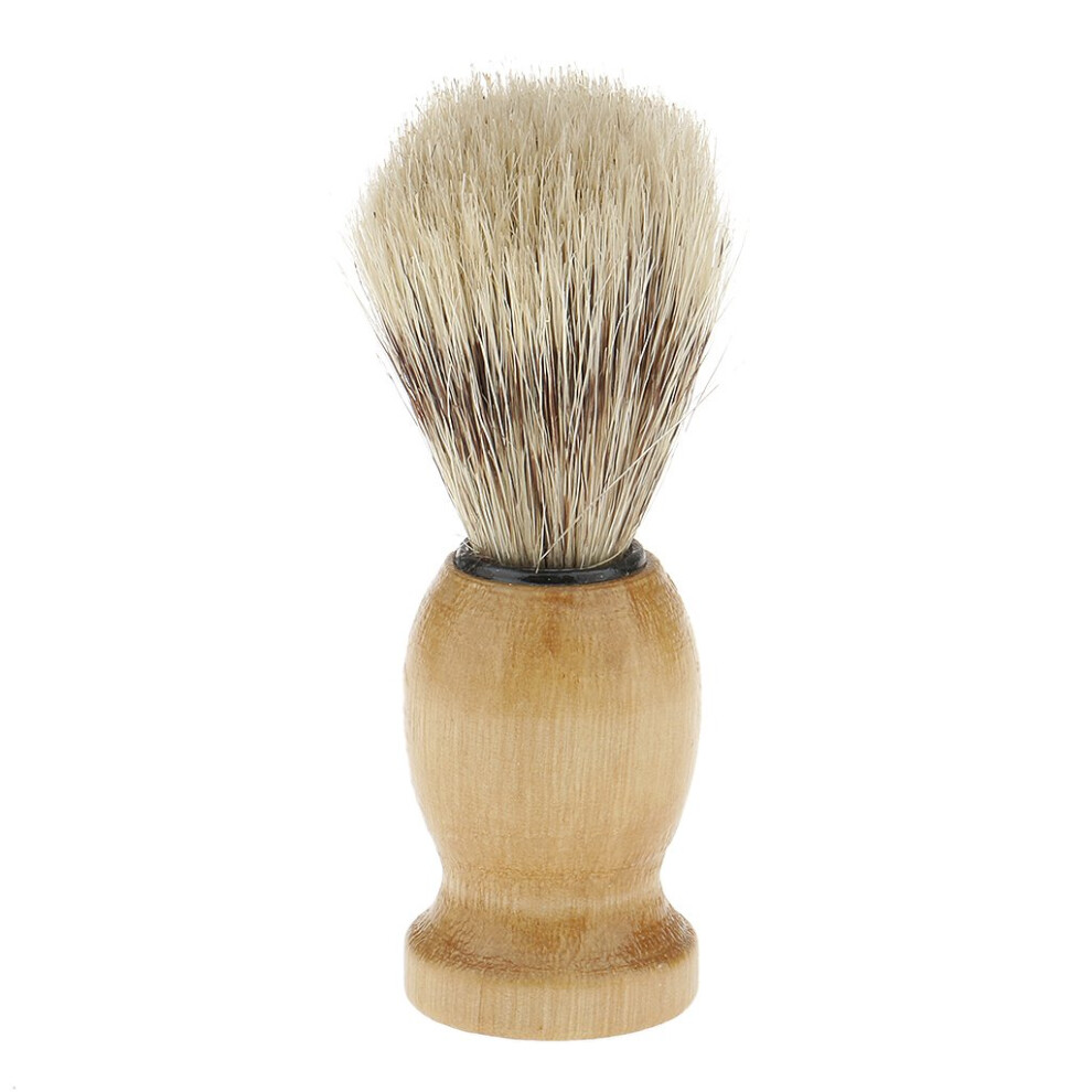 Shaving Brush Professional Barber Salon Tool With Wooden Handle For Shaving