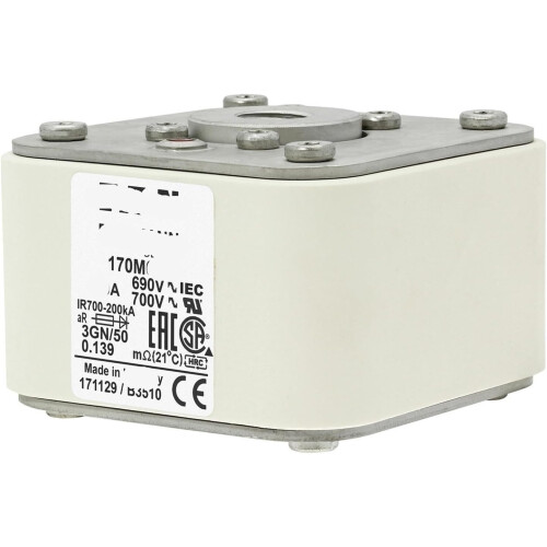 Fuse 170M6513 European Standard Cube Series Flat End Installation Type 2