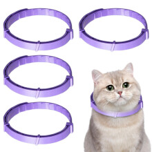 Pet Calming Collar - Adjustable 4-Pack Cat Calming Collar for Stress Relief, Comfortable Breakaway Design for Kittens