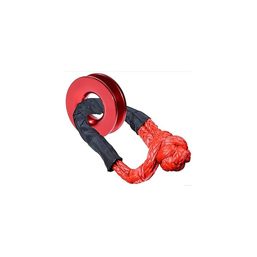 1/2 Inch Synthetic Shackle Winch Rope Recovery Snatch Ring For Atv Utv Suv Offroad Towing Red 9187378280164