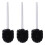 3Pcs Plastic Toilet Brush Heads Replacement For Home Use Black 10