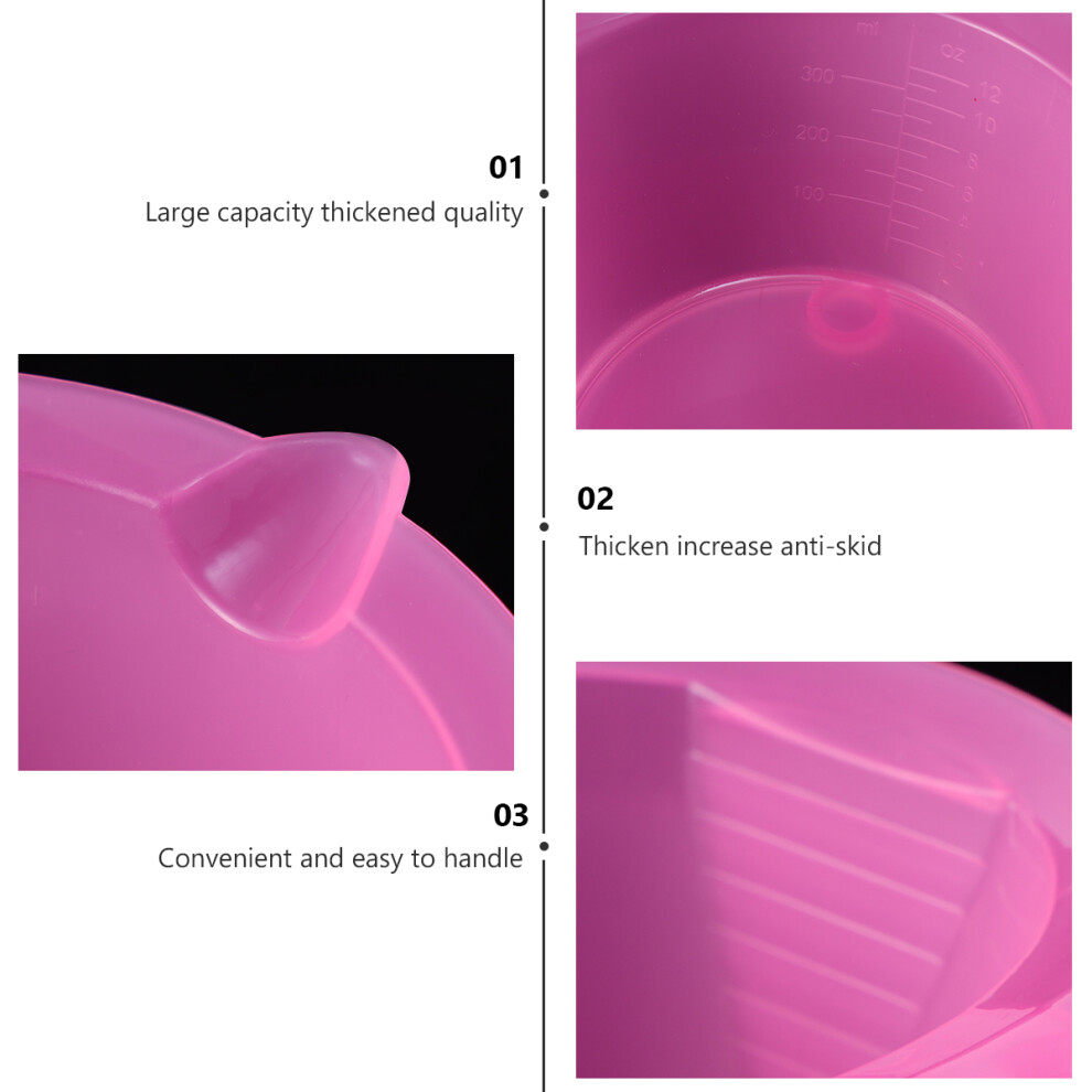 Happyyami Pink Professional Hair Dye Bowl Plastic 3Pcs