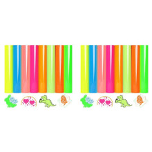 16x HTV-Wärmeübertragungs-Vinyl, 8 Neon-Vinyl-Bögen, Sortiert, 30 X 25 Zoll, Vinyl-Neon-Rosa-Heißpress-T-Shirt, Wunderschön