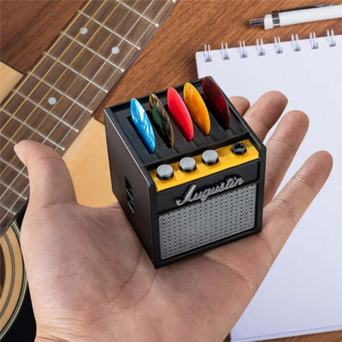 Gitarrvalshållare Plektrumhållare Gitarrförstärkare Högtalarvalshållare Retro Gitarrförstärkare Modell för Musiker Gitarrspelare 2