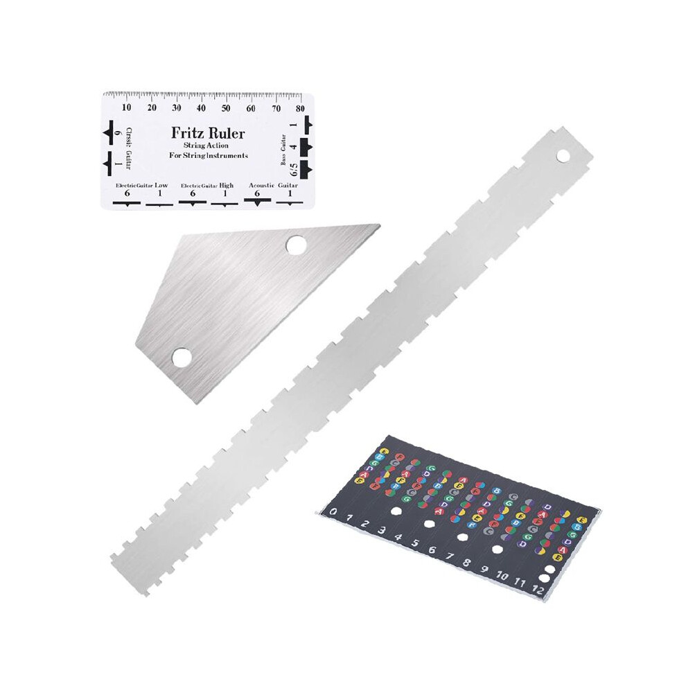 Guitar Neck Straight Luthier Tool With String Distance Ruler Neck Ruler String Distance Measuring Ruler 4713004775657