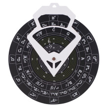 Guitar Circle of Fifths Wheel Guitar Chord Wheel Musical Chord Wheel for Musicians Guitar Accessories Black